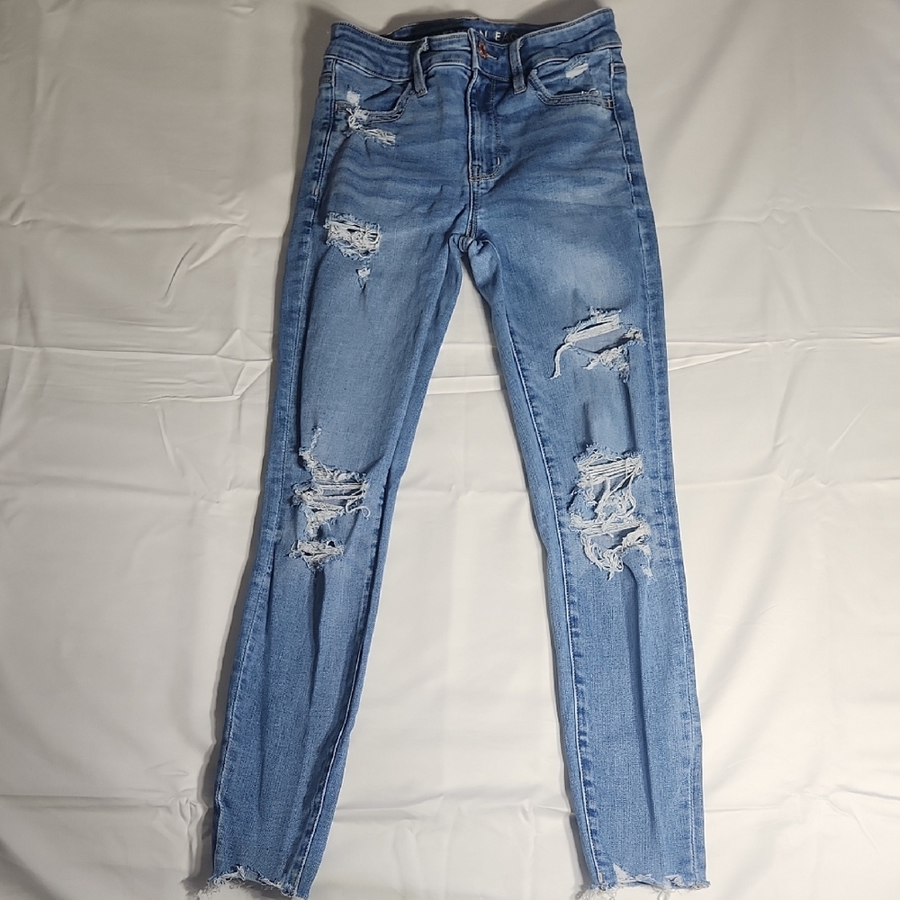 American Eagle Women's High Rise Jeggings EUC - Picture 6 of 9
